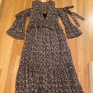 Robert Rodriguez cold shoulder paisley dress